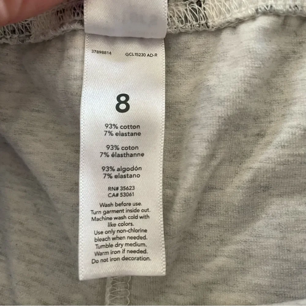 Carter's Girls Gray Animal/ Pet Print Leggings Pajama Bottoms Cotton Sz 8